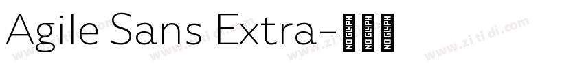 Agile Sans Extra字体转换